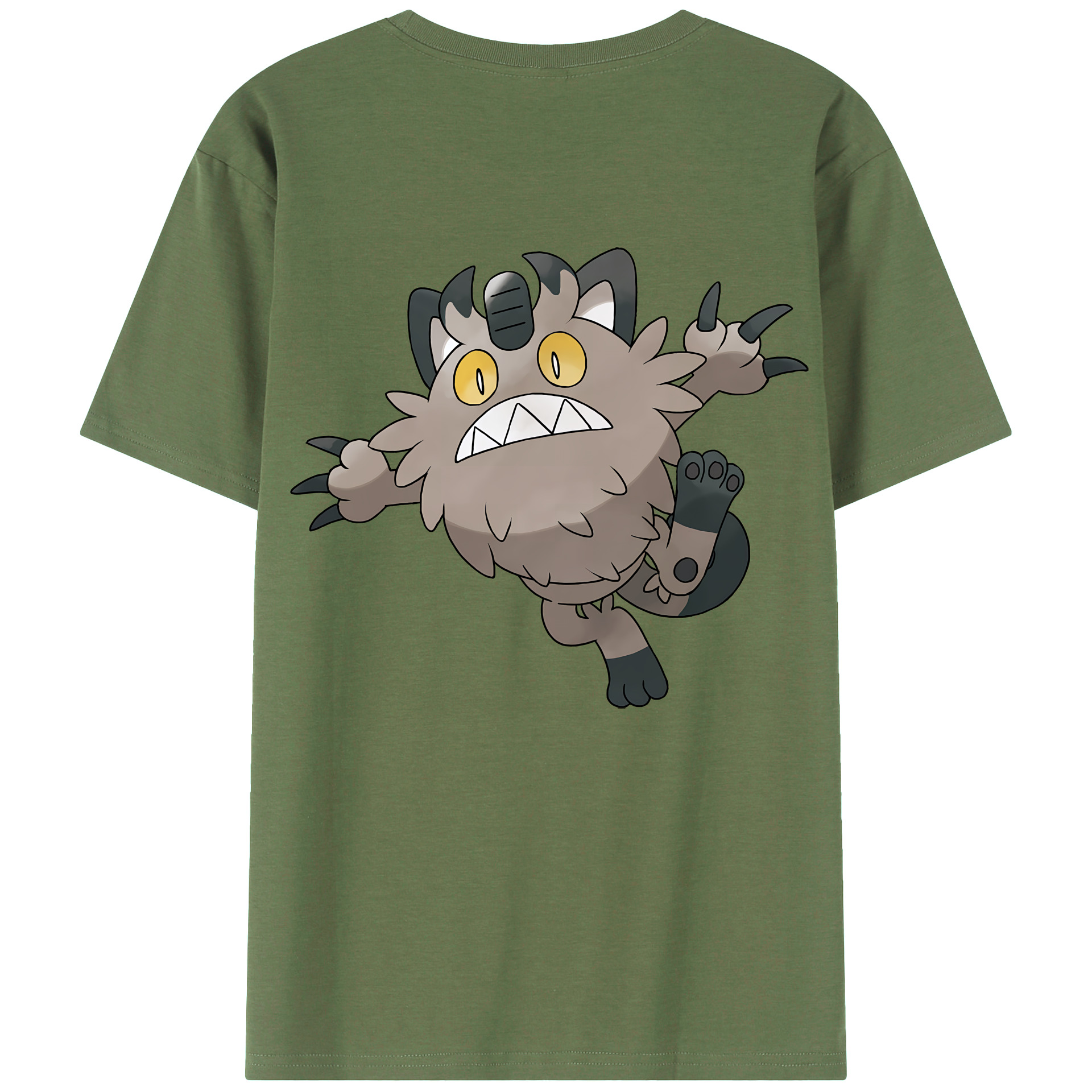 （画像用） ポケットモンスター Pokémon 綿100％ メンズ半袖Tシャツ（バックプリント） 通気性